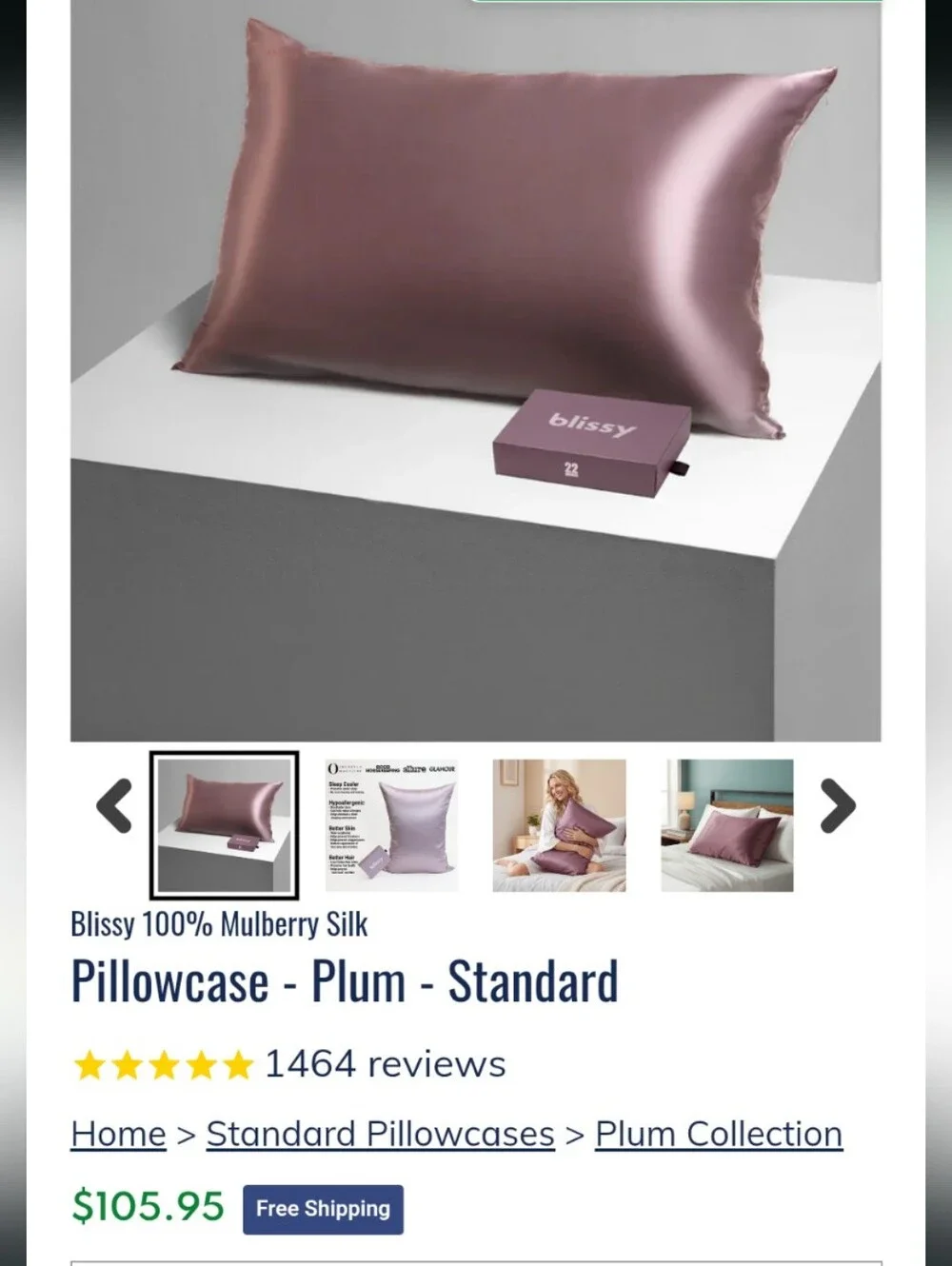 Blissy Silk Pillowcase Set - Tie-Dye & Plum